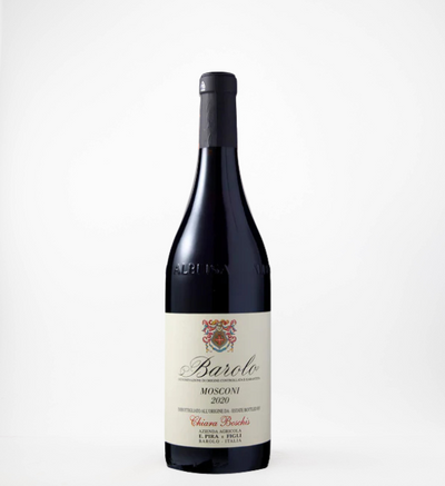 Bottle with label Chiara Boschis E.Pira Barolo 'Mosconi' 