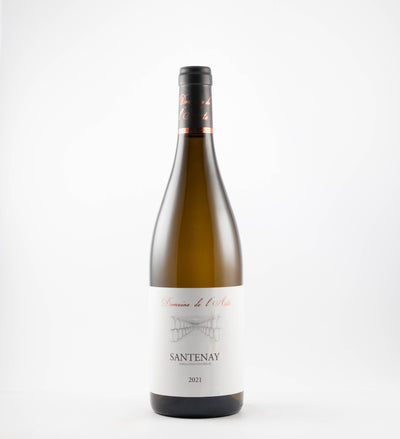 A bottle of 2023 Domaine de l'Aste Santenay Blanc Beaurepaire 1er Cru wine with a white label, predominantly featuring the name of the wine and the domaine.