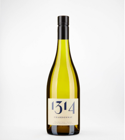 A bottle of 2024 Bannockburn 1314 Chardonnay wine with a label showing the brand and variety.