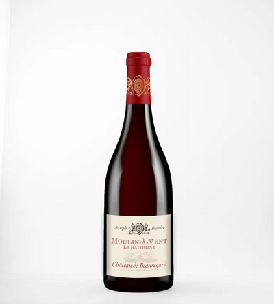 A bottle of 2022 Chateau de Beauregard Moulin a Vent 'la Salomine' Trés V.V.