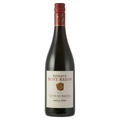 Bottle of 2022 Mont-Redon Côtes du Rhône wine with label visible showing the brand and vintage.